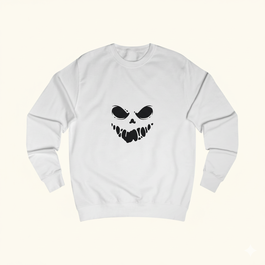 Edgy Skull Print Unisex Sweatshirt