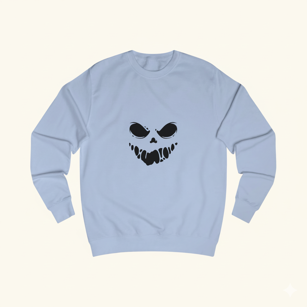 Edgy Skull Print Unisex Sweatshirt