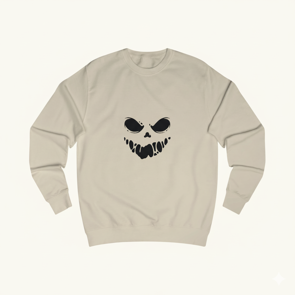 Edgy Skull Print Unisex Sweatshirt