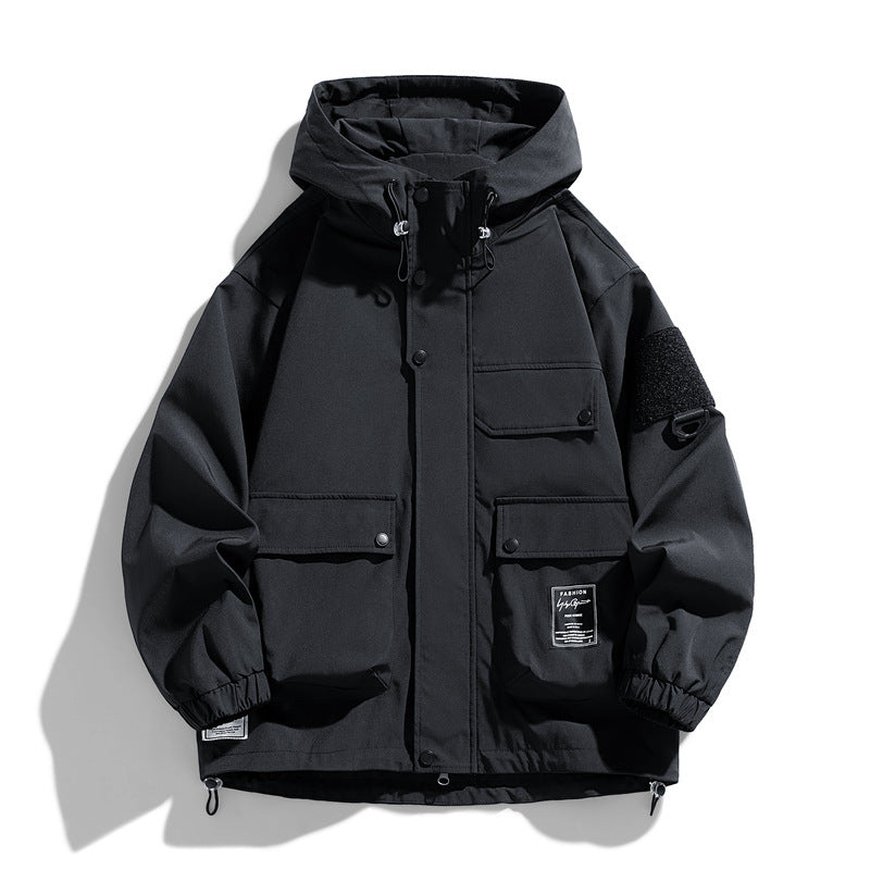 Straight Hem Jackets For Males